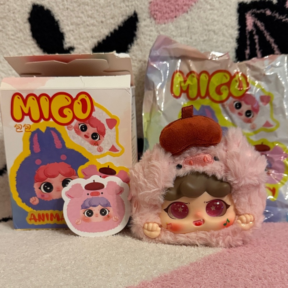 New Migo Animal Party Plush Bag Pendant - Artist Pig